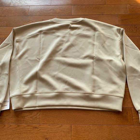 LULULEMON PERFECTLY OVERSIZED CROPPED CREW-TRENCH - Picture 8 of 13